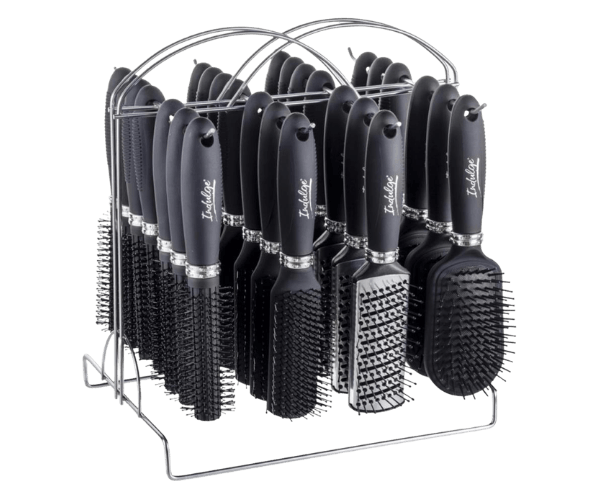 INDULGE HAIR BRUSHES WITH METAL
STAND