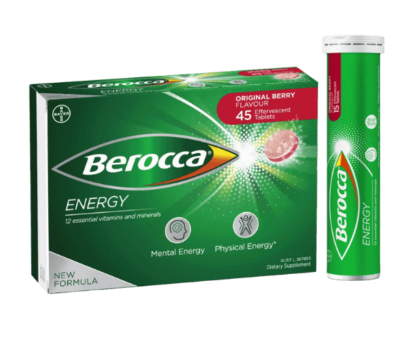 Berocca Energy Original Berry 45 Effervescent Tablets