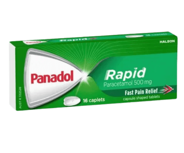 Panadol Rapid 500mg 16 Caplets 12 pack