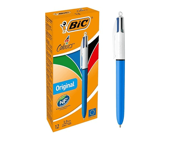 BIC 4 Colour Ball Point Pen Medium Assorted